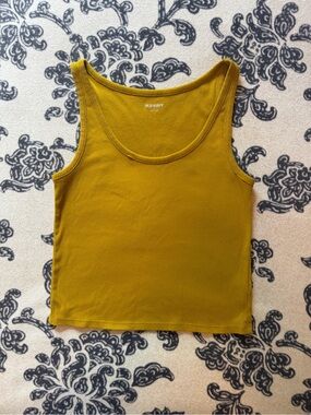 Old Navy Women's Mustard Tank Top - Ribbed Scoop Neck